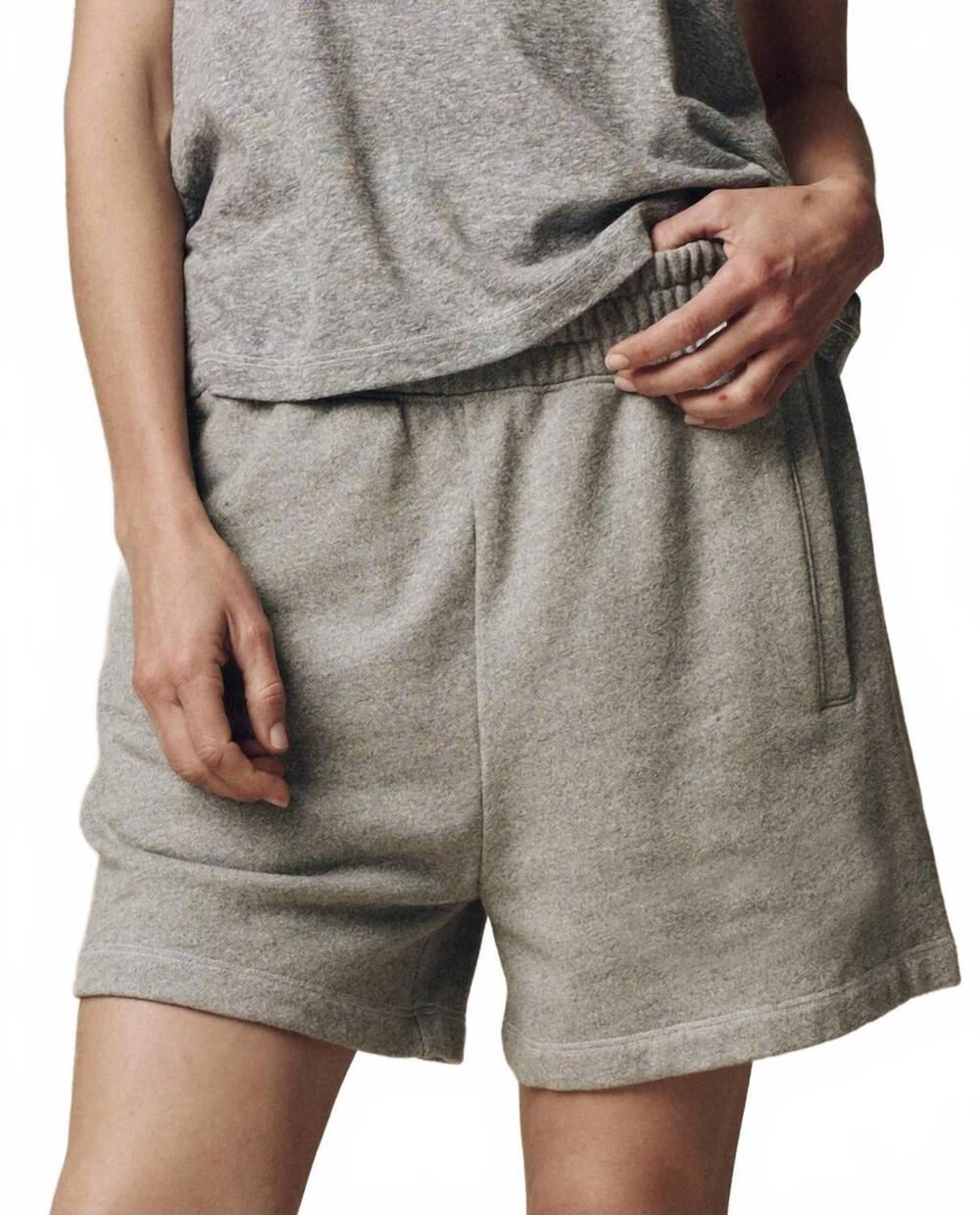 NEW THE GREAT. victory pull-on short in gray